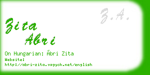 zita abri business card